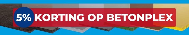 5% korting op betonplex platen!