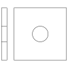 Vierkant sluitring HV100 Din 436 M8 Zn (9/30/3) verpakt per 100 stuks