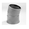 Bocht 125 mm 15 graden 2xmanchet