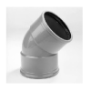 Bocht 160 mm 45 graden 2xmanchet