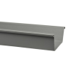 Bakgoot 125 mm grijs eindstuk links