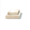 Grenen plint/ primewood 12x45 mm wit gegrond lengte 490 cm