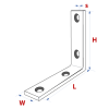 Stoelhoek 30x30x14 mm (l*b*h)