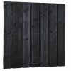 Douglas fijnbezaagd plankenscherm 15-planks 19 mm, 180 x 180 cm, zwart gedompeld. (bestelartikel)
