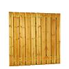 Grenen geschaafd plankenscherm 21-planks 17 mm, 180 x 180 cm, verticaal recht, groen geïmpregneerd. (bestelartikel)