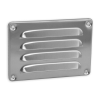 Nedco schoepenrooster aluminium met omgezette rand RVS 130x90 mm
