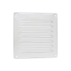 Nedco schoepenrooster aluminium met omgezette rand wit 160x160 mm