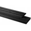 Vuren geschaafd triple profiel 2,2 X 14 X 400 cm, zwart gedompeld. werkend 13,5 cm