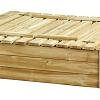 Zandbak Tom met deksel zitbank 120x120x30 cm (bestelartikel)
