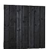 Douglas fijnbezaagd plankenscherm 15-planks 19 mm, 180 x 180 cm, zwart gedompeld. (bestelartikel)