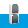 Wandcontactdoos dubbel verticaal Ratio waterdicht