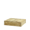 Zandbak Tom met deksel zitbank 120x120x30 cm (bestelartikel)