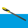 Halfronde Rasp Bastaard 200mm