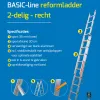 2-delige Reformladder BASIC-line met rechte bomen 11 sporten