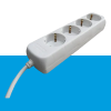 Tafelcontactdoos 4V + RA 3 meter 3x1.5mm² wit