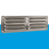 Nedco schoepenrooster met omgezette rand RVS 300x90 mm
