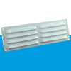 Nedco schoepenrooster aluminium met omgezette rand wit 300x90 mm
