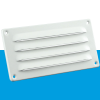 Nedco schoepenrooster aluminium met omgezette rand wit 180x90 mm
