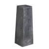 Betonpoer antraciet + afgeronde hoeken 15x15x50 cm, onderzijde 17x17 cm inclusief hoogteverstelling draadeind M16 en plaat