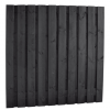 Grenen geschaafd plankenscherm 21-planks 15 mm, 180 x 180 cm, recht, geïmpregneerd en zwart gespoten. (bestelartikel)