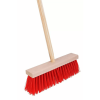 Bezem kunststof rood incl. steel 35 cm HARDLOPER
