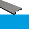 Zijsluitprofiel 16 mm alu schroefbaar blank 401 cm polycarbonaat (bestelartikel)