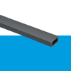 Kliklijst 20x10/15 antraciet+tape 2 meter RAL7016