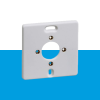 1412 Montageplaat 1voudig wit RAL9010