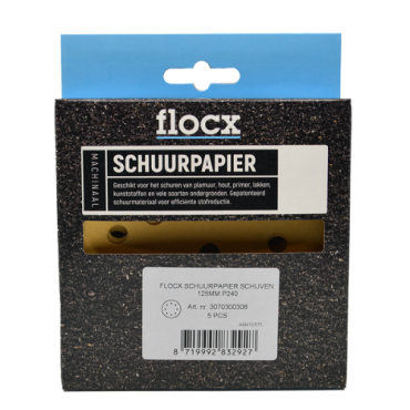 Flocx schuurpapier schijven 125 mm P240