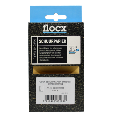 Flocx schuurpapier stroken 81x133 cm P240