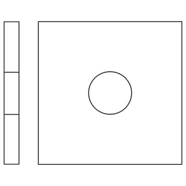 Vierkant sluitring HV100 Din 436 M8 Zn (9/30/3) verpakt per 100 stuks