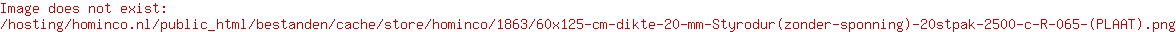 60x125 cm dikte 20 mm Styrisol (zonder sponning) 2500 c R 0,65 Minco