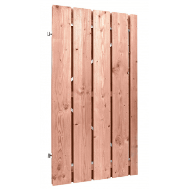 Douglas fijnbezaagde plankendeur op verstelbaar stalen frame, 19 mm, 100 x 190 cm, onbehandeld.