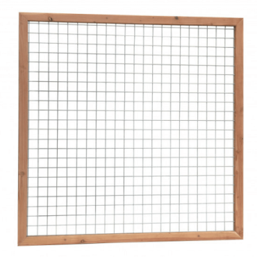 Douglas Betonijzertrellis met maas 7,5 x 7,5 cm, in raamwerk 4,5 x 7 cm, 180 x 180 cm, onbehandeld.