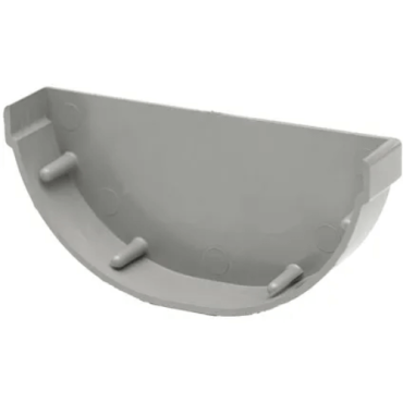 Mastgoot 100 mm grijs eindschot