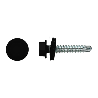 4.8x35 mm Bout dakpanprofielplaat zwart RAL 9005 100 stuks