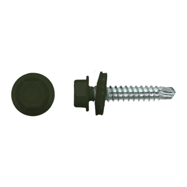4.8x35 mm Bout dakpanprofielplaat groen RAL 6007 100 stuks