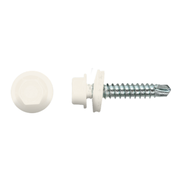 4.8x35 mm Bout dakpanprofielplaat wit RAL 9010 100 stuks