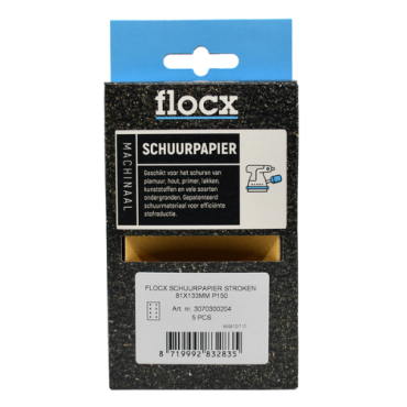 Flocx schuurpapier stroken 81x133 cm P150