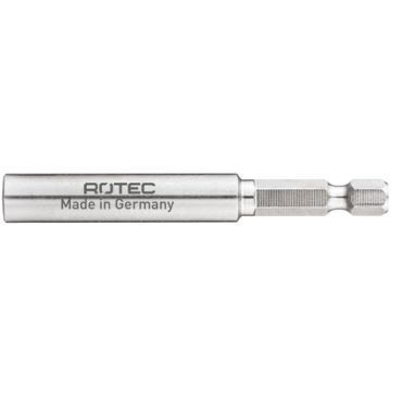 RVS Bithouder E6.3x74, magnetisch, met C-ring (vpe 1)