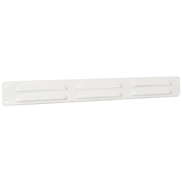 Nedco schoepenrooster aluminium met omgezette rand wit 370x40 mm