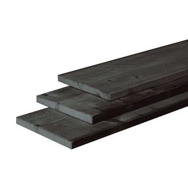 Douglas plank fijn bezaagd 22x200 mm zwart lengte 500 cm (bestelartikel)