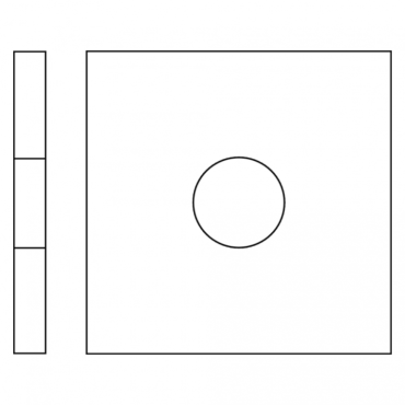 Vierkant sluitring HV100 Din 436 M10 Zn (11/30/3) verpakt per 100 stuks
