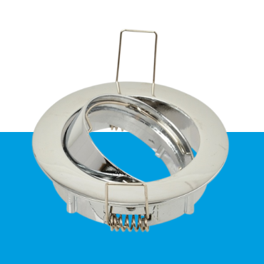 Inbouwspot kantelbaar Ø50mm lamp chroom exclusief fitting en lamp