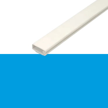 Dekselkanaal 15X6mm wit+tape 2 meter RAL9010