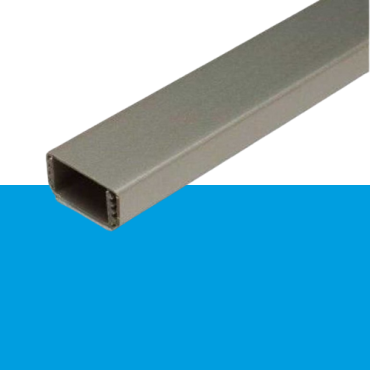 Kliklijst 20X10/15 grijs / ALU +tape 2 mtr RAL9007