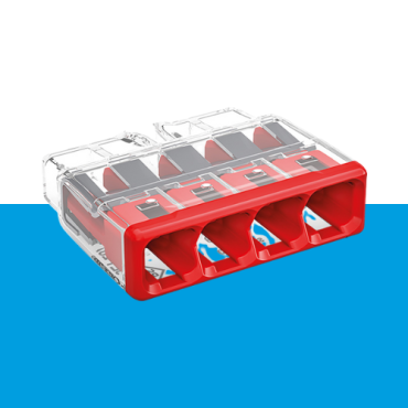 Wago 4v lasklem mini 4x0.5x2.5 verpakt per 20 stuks