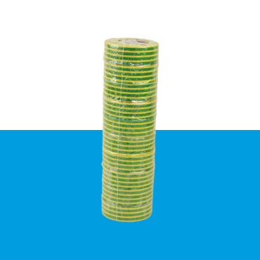 Installatie tape 19mm x 10 meter geel/groen