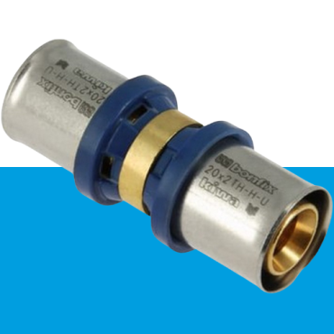 BONFIX Alu-pers rechte koppeling 16 1st.