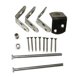 Uni-beslag t.b.v 1 betonpaal, RVS.